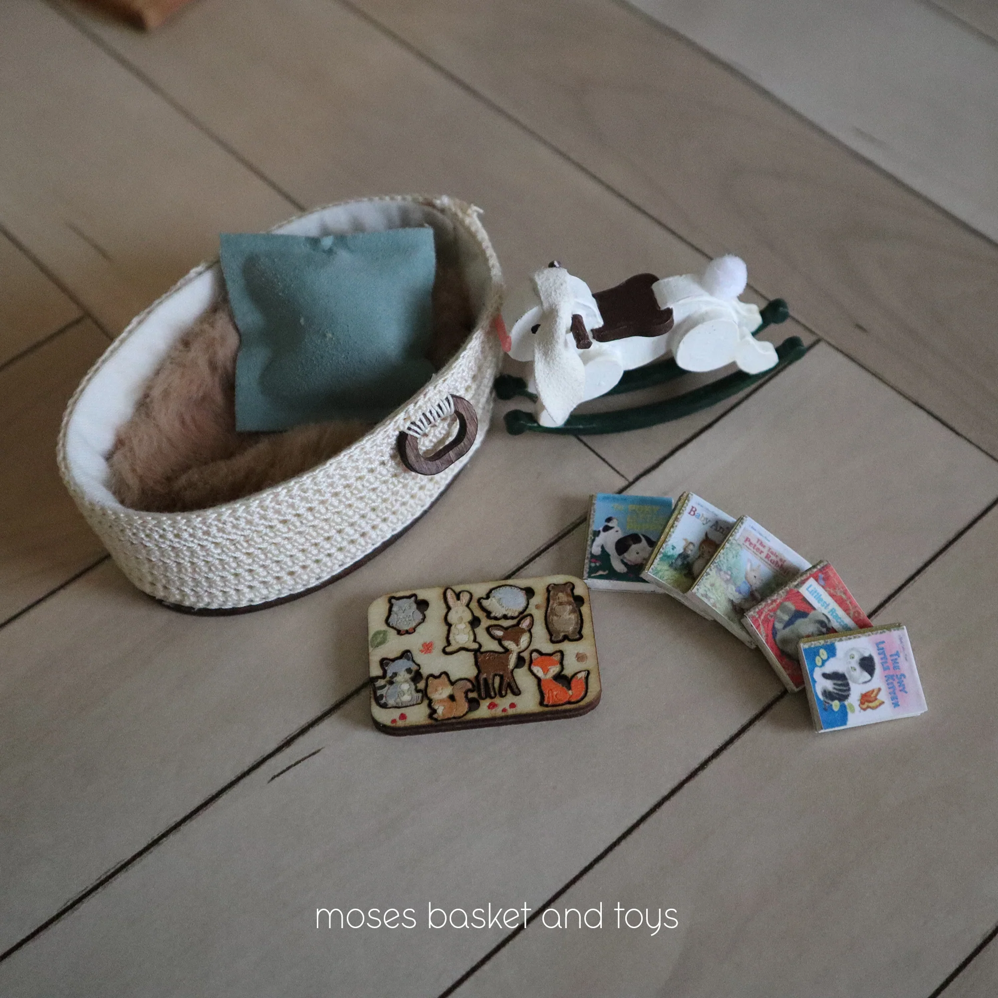 1:12 Woodland Themed Nursery Diorama with Furniture & Accessories - Image 5
