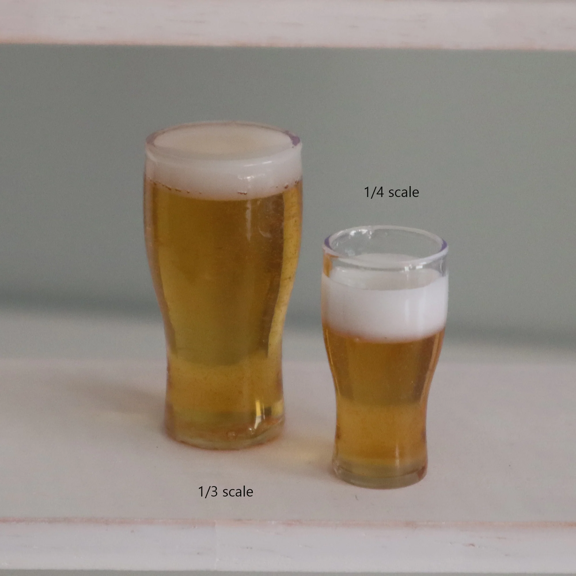 Beer Glass 1/3 & 1/4 Scale Prop for BJD -- 3 Beverage Choices - Image 3