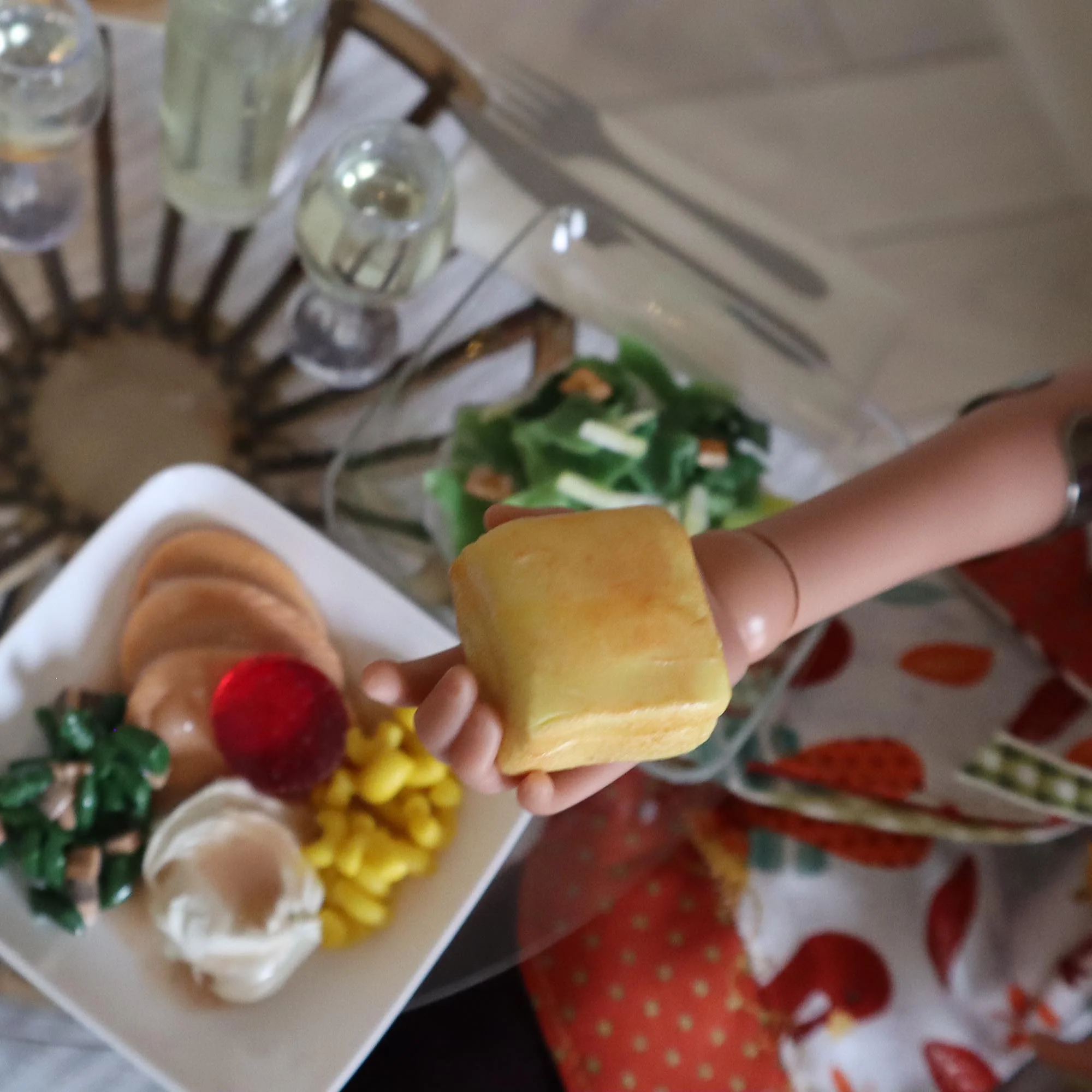 2025 Holiday Dinner Set Prop for 1/3 scale Dolls - Single Serving - Image 5