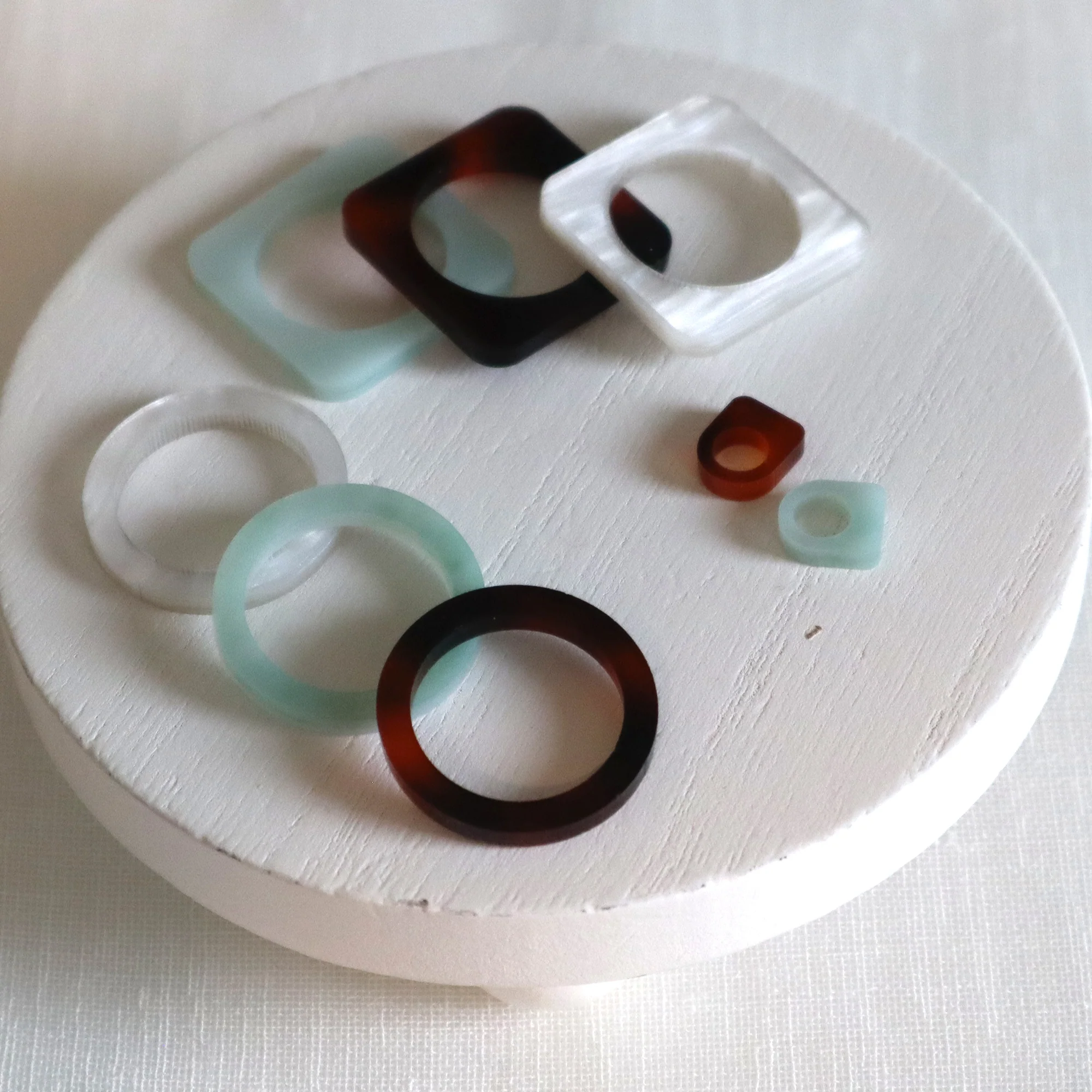 Bold Acrylic Bracelet and Ring Sets - Stone Set - Image 2