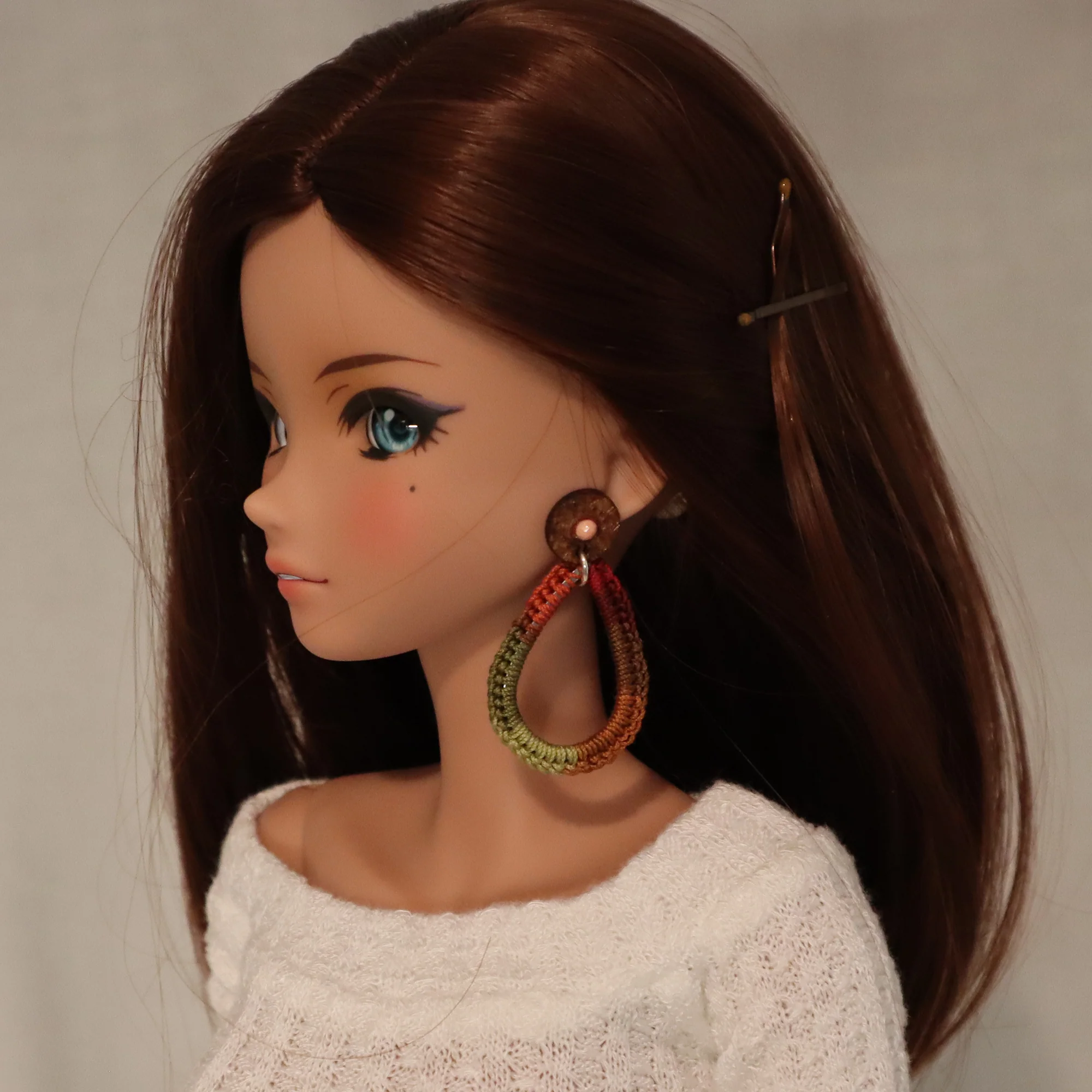 Crochet and Wood No-Hole Earrings (Choice of 3 styles) - Image 3
