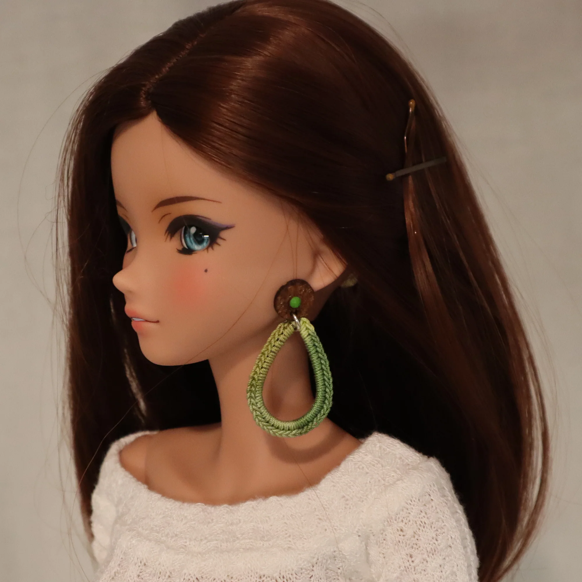 Crochet and Wood No-Hole Earrings (Choice of 3 styles) - Image 4