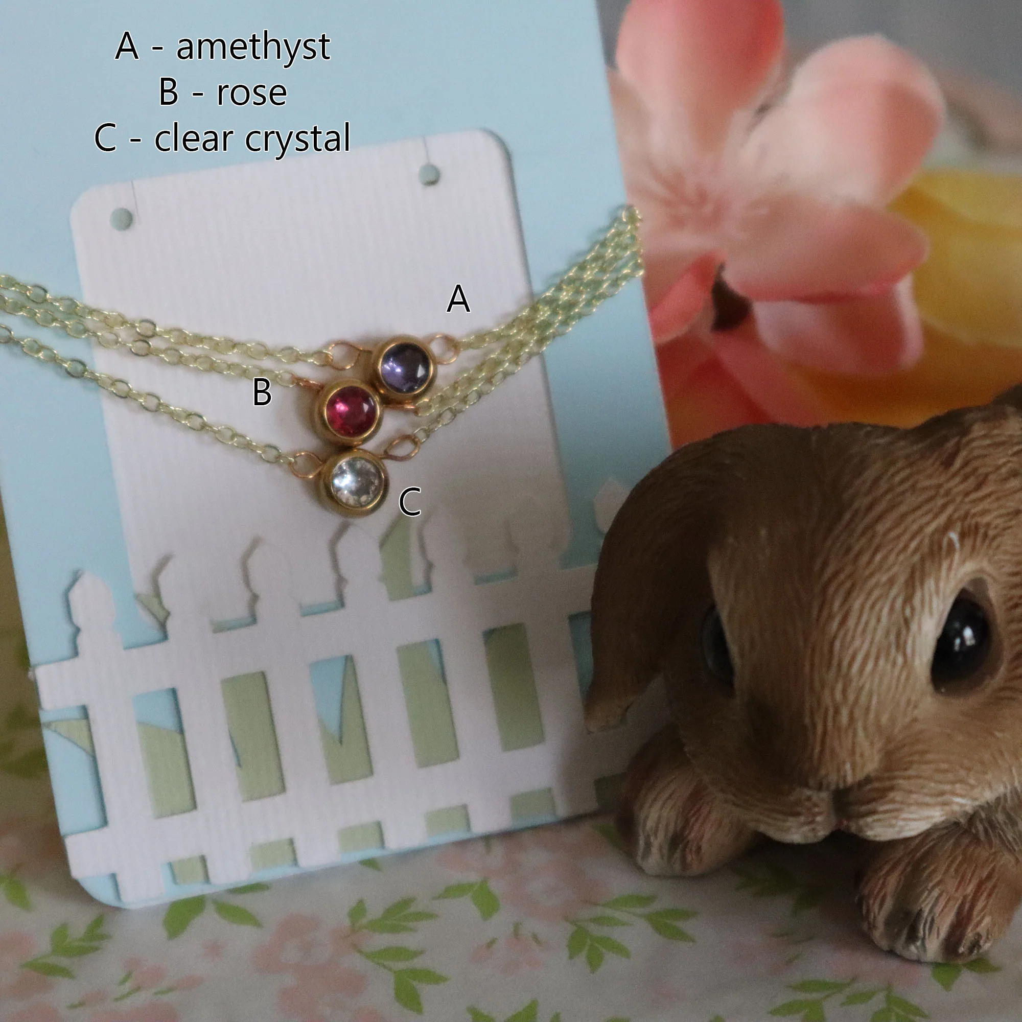 Crystal Round Magnetic Clasp Necklace - 3 colors - Image 2
