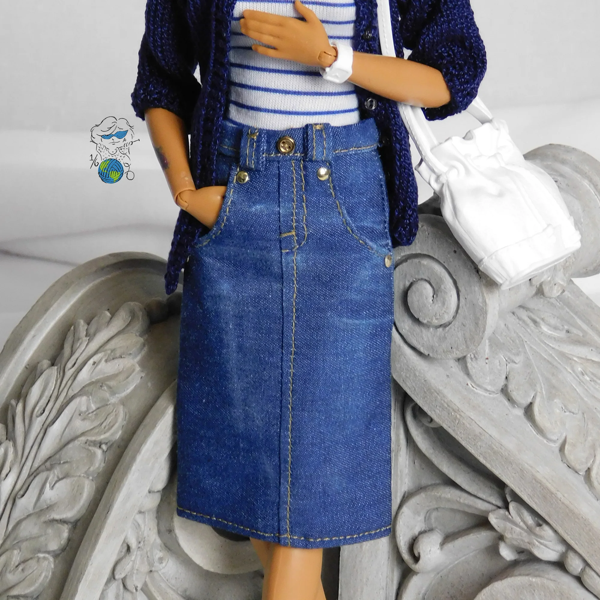 Digital Pattern for Basic Jeans Skirt for 11.5-12 inch Fashion Dolls - Image 3