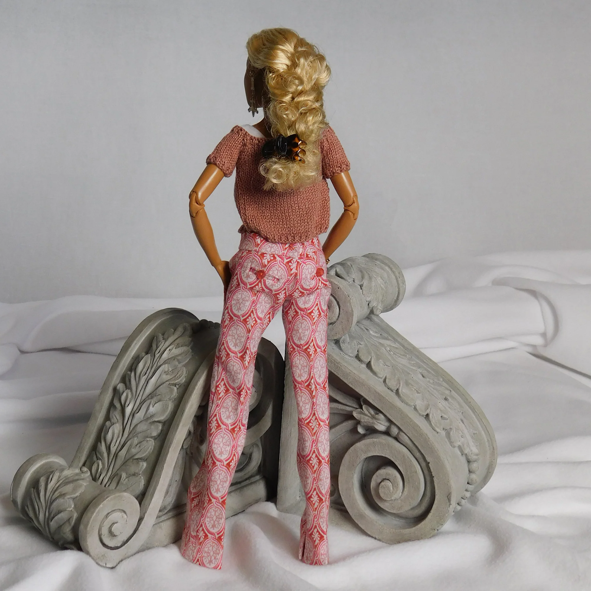 Digital Pattern for Sleek Slacks with Slash Rear Pockets for 11.5-12 inch Fashion Dolls - Image 3