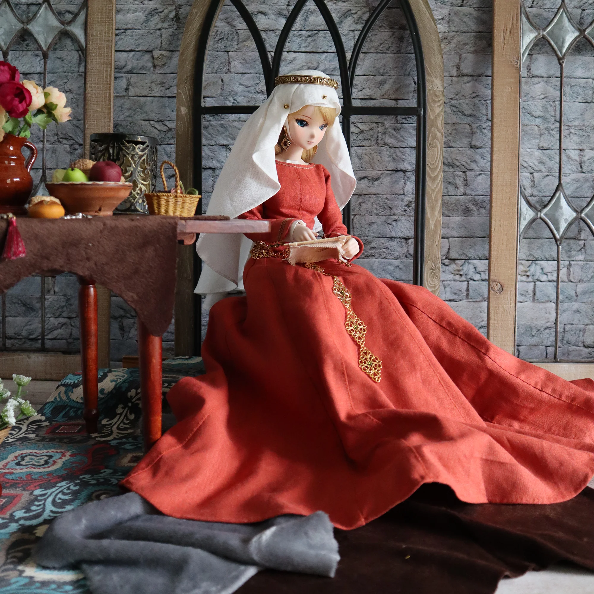 Medieval Kirtle and Chemise for Smart Doll Classic - Digital Sewing Pattern - Image 3