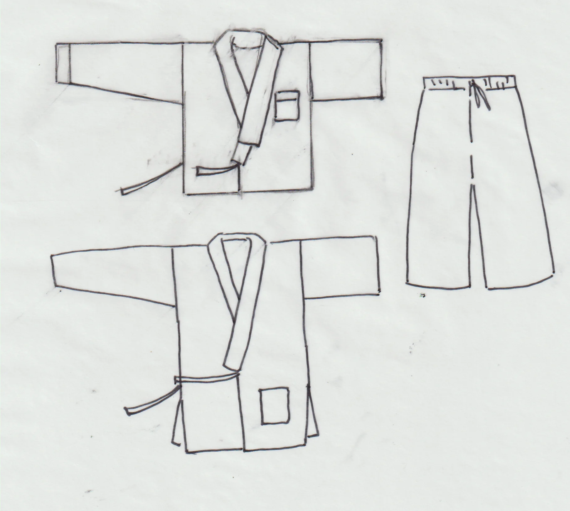 Jinbei Inspired set for Smart Doll Macho and Slim Males - Digital Sewing Pattern - Image 6