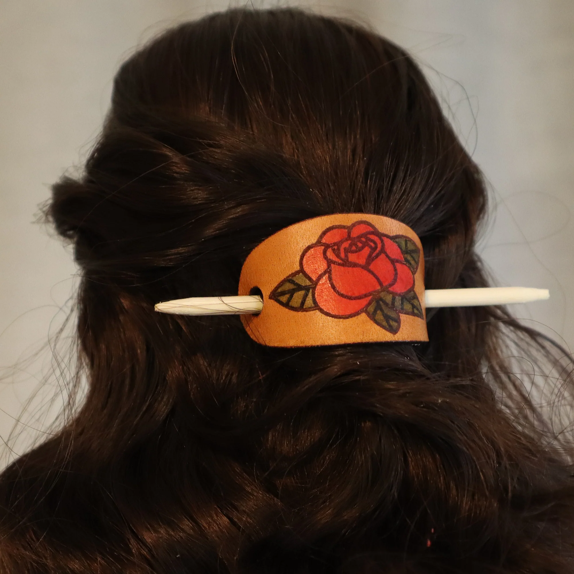 Leather Hair Slide for Smartdoll (8in head) - 4 styles to choose from - Image 5