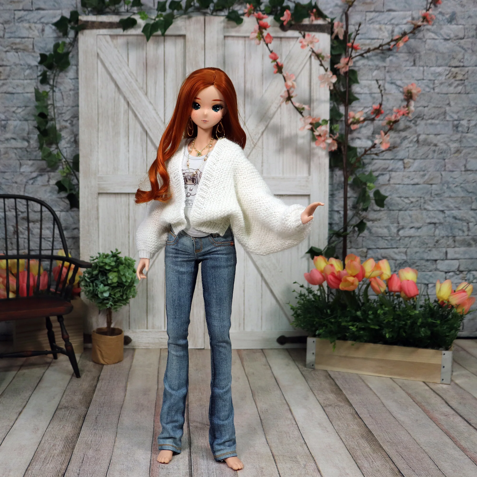 Easy Knit Butterfly Shrug for Smart Doll - Digital Knitting Pattern - Image 3