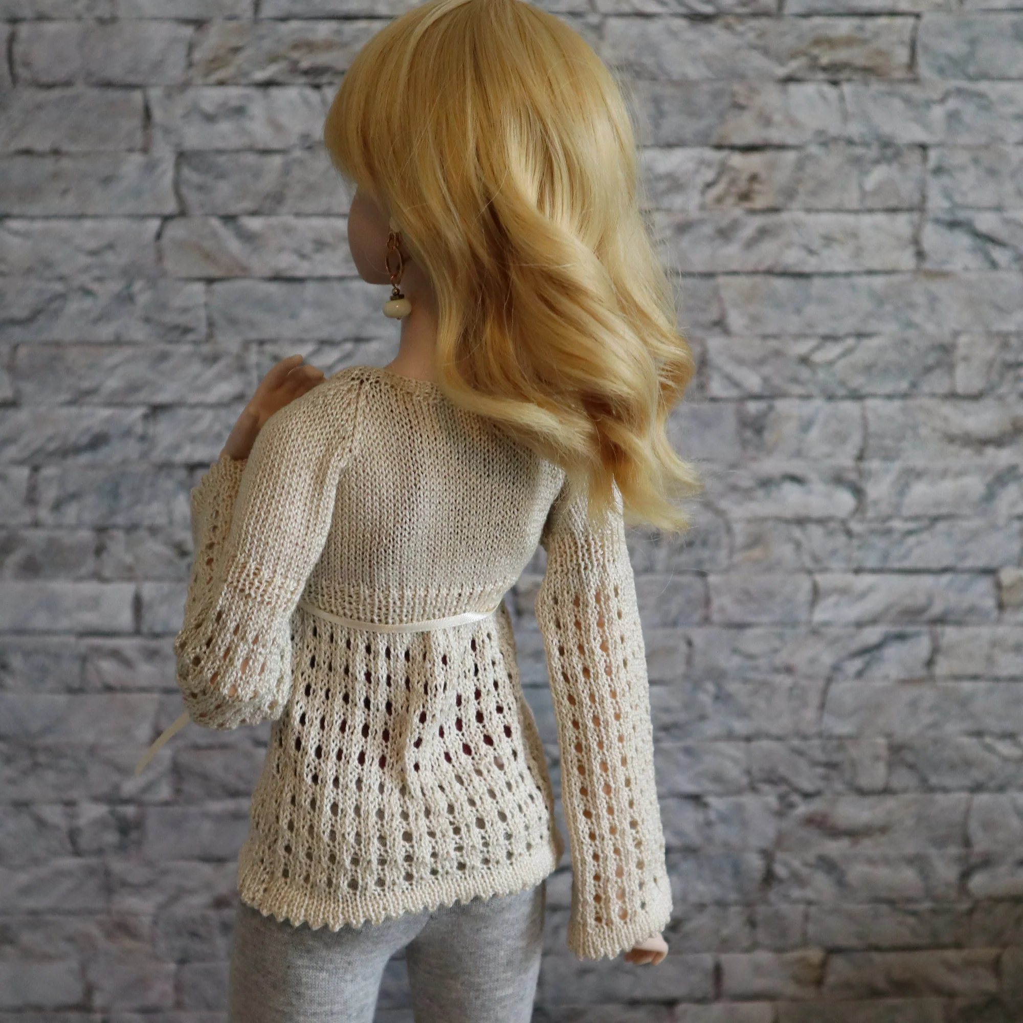 Romantic Knitted Lace Jacket for Smart Doll Classic - Digital Knitting Pattern - Image 4