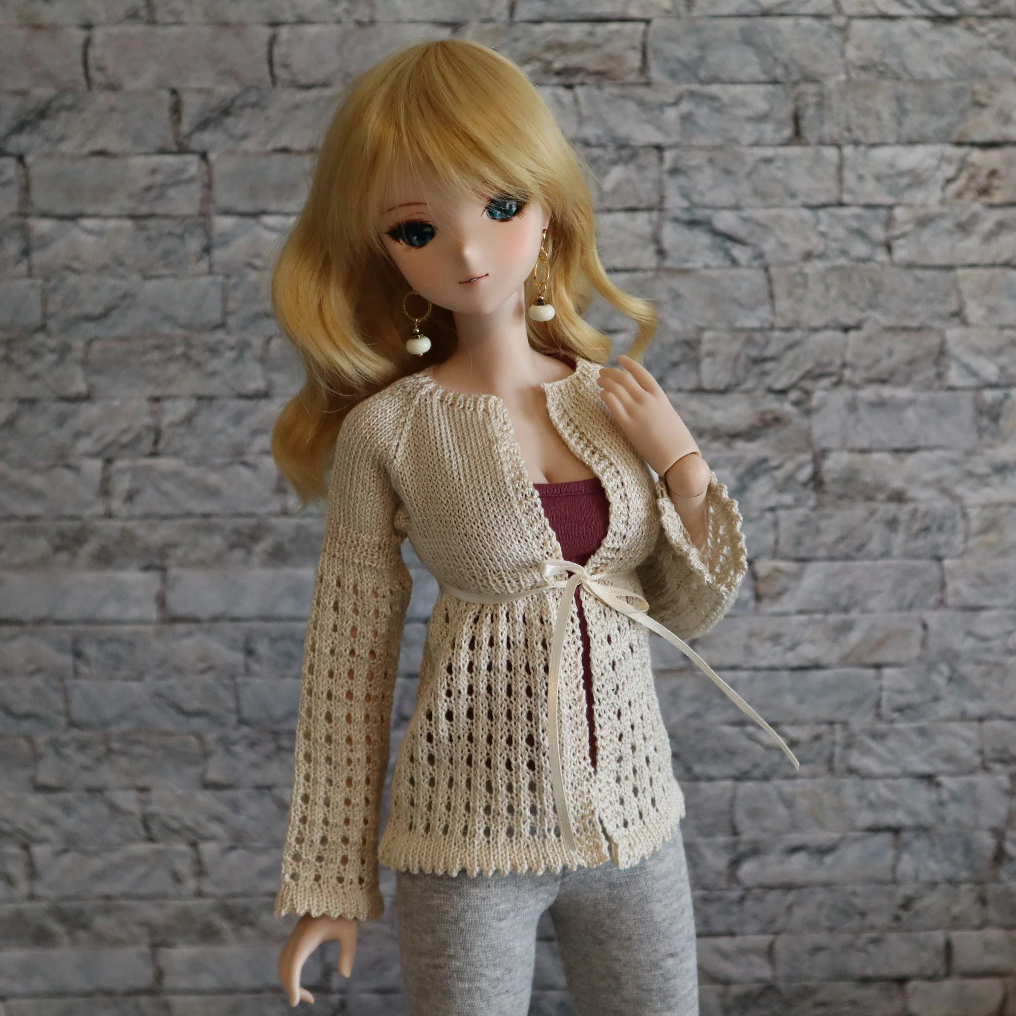 Romantic Knitted Lace Jacket for Smart Doll Classic - Digital Knitting Pattern - Image 5