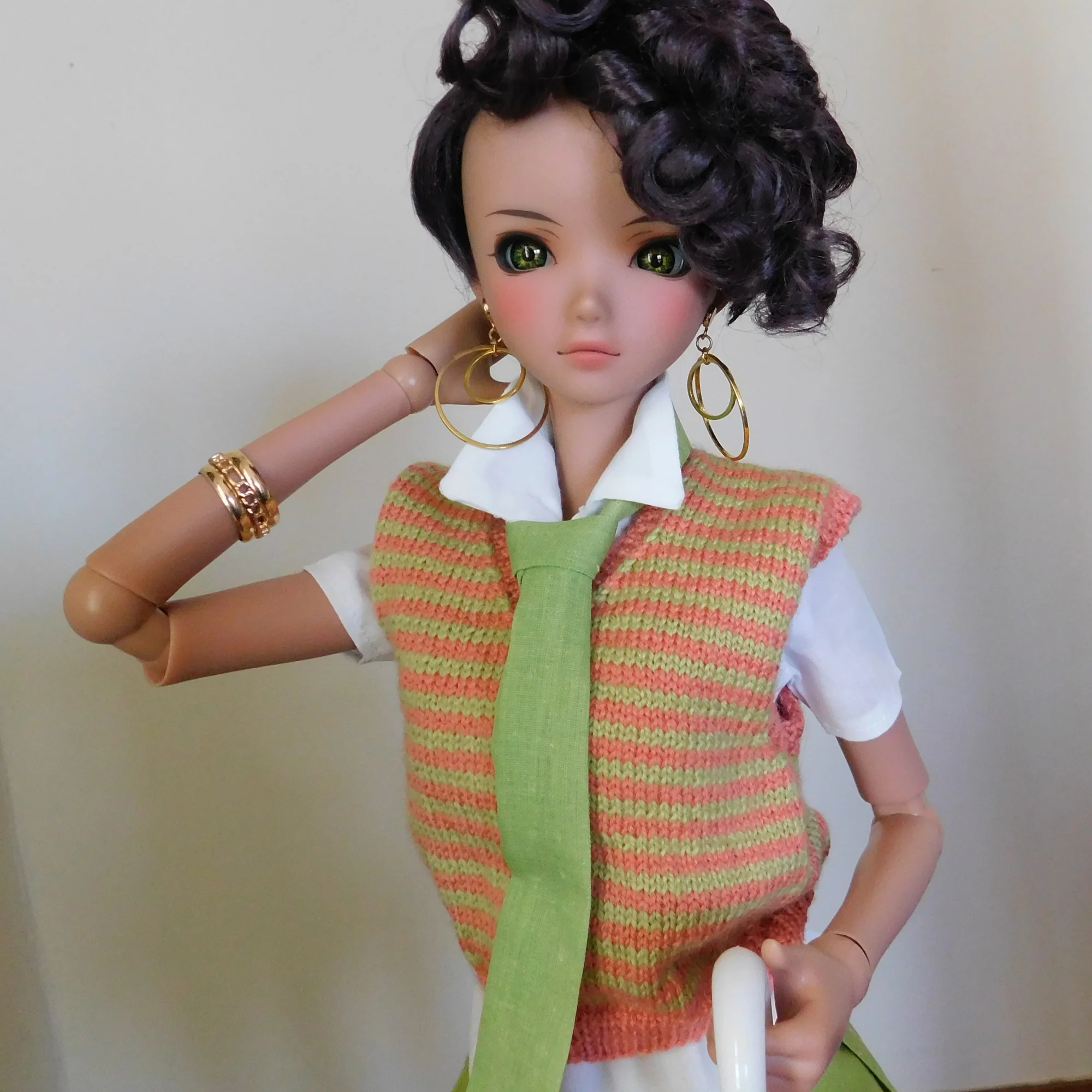 Plain Vest Unisex for Smart Doll Classic, Smartdoll Macho or Slim Males - Digital Knitting Pattern - Image 3