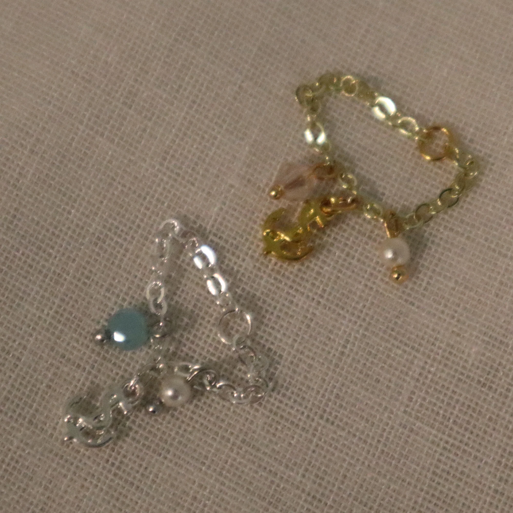Tiny Anchor Charm Bracelet - slip on for Smartdoll - Silver or Gold - Image 2
