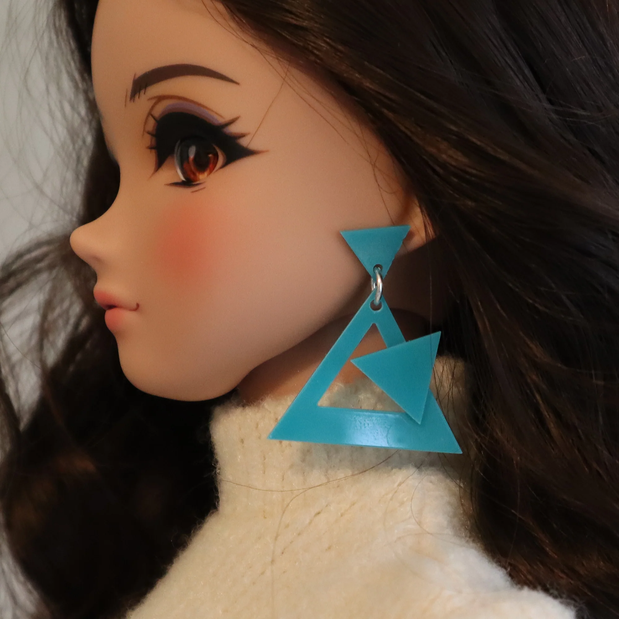 Totally There No-Hole Earrings for Vinyl BJDs - Choice of 2 colors - Image 2