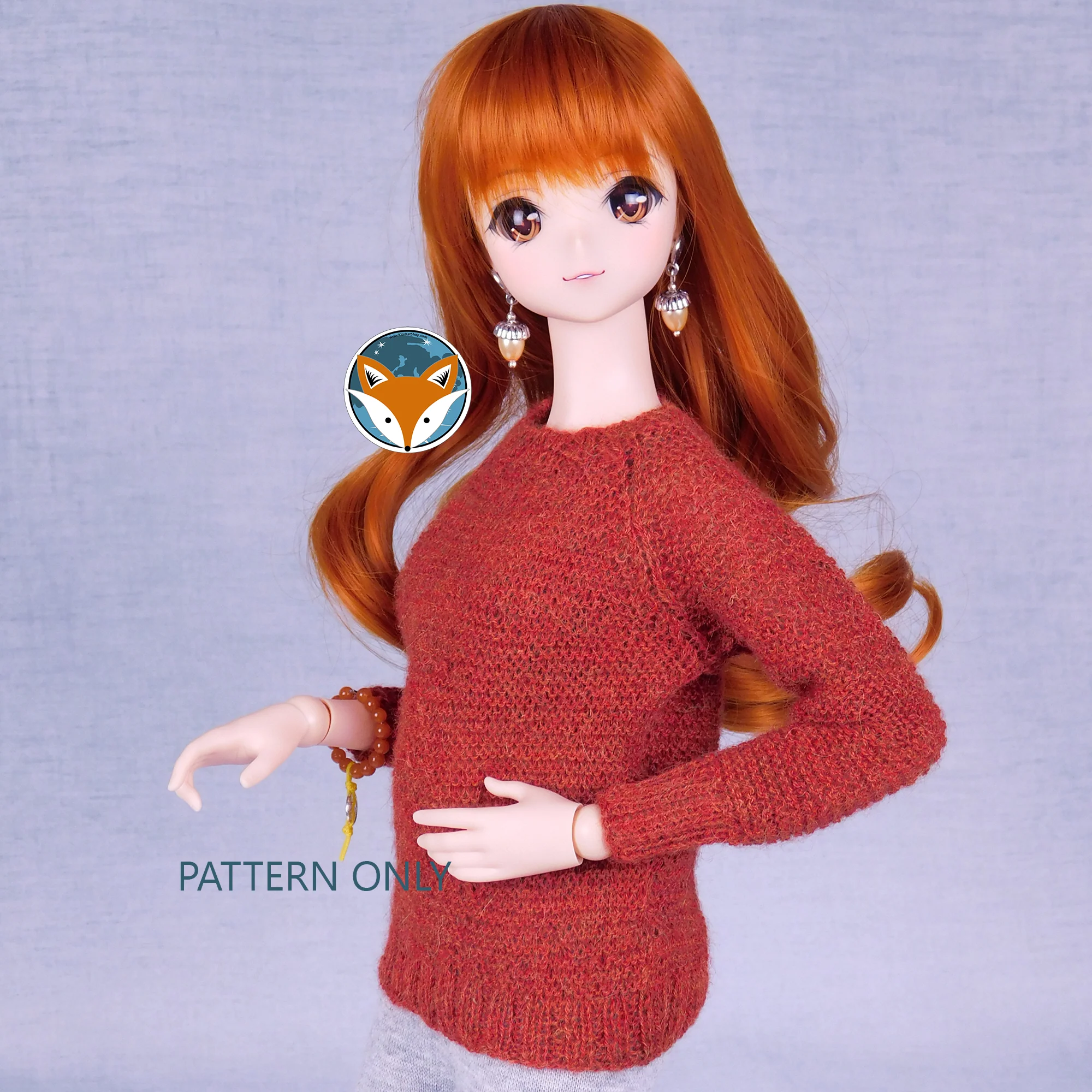 Garter Stitch Pullover Unisex - Smart Doll Classic, Smart Doll Slim or Macho Male - Digital Knitting Pattern - Image 2